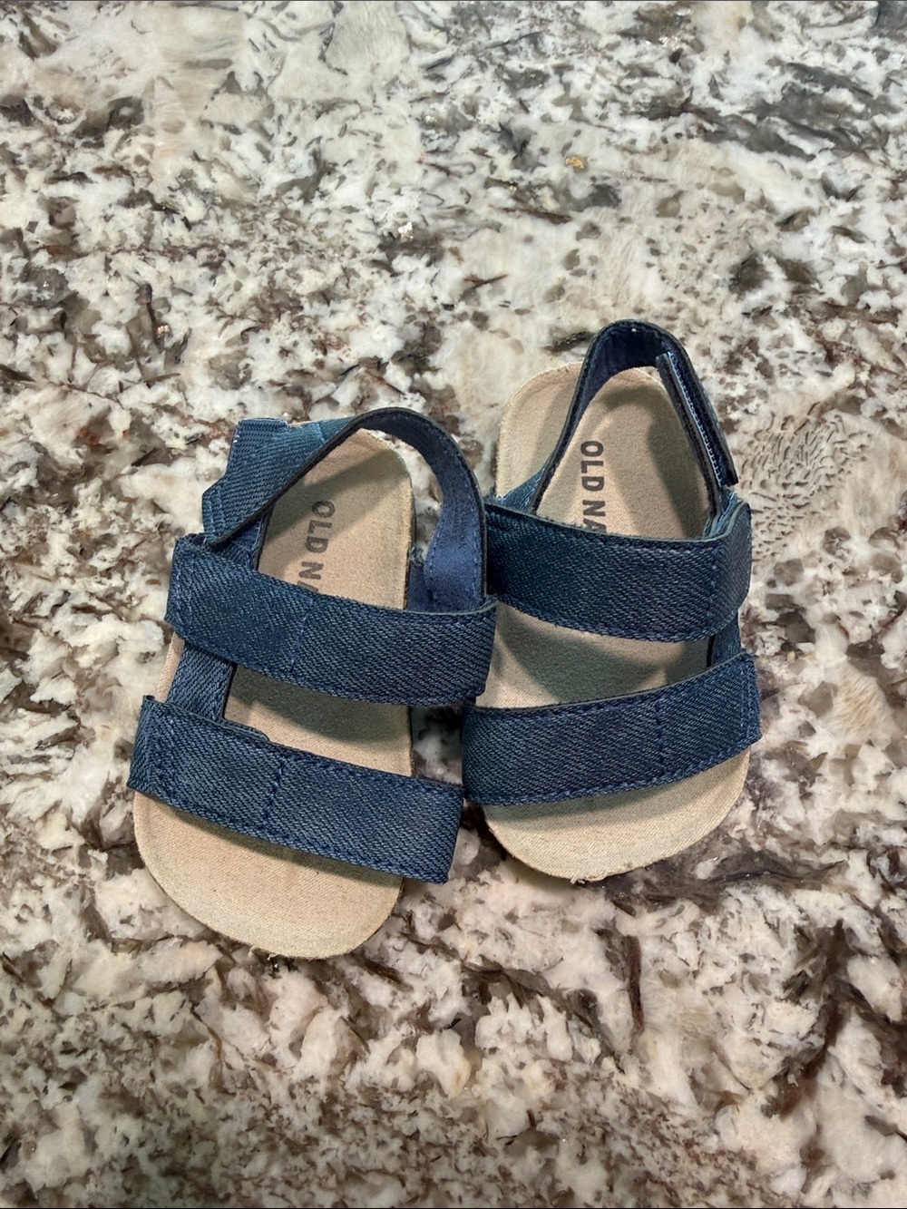 Old Navy Dark Blue Baby 3-6 months Hook-and-Loop Sandals